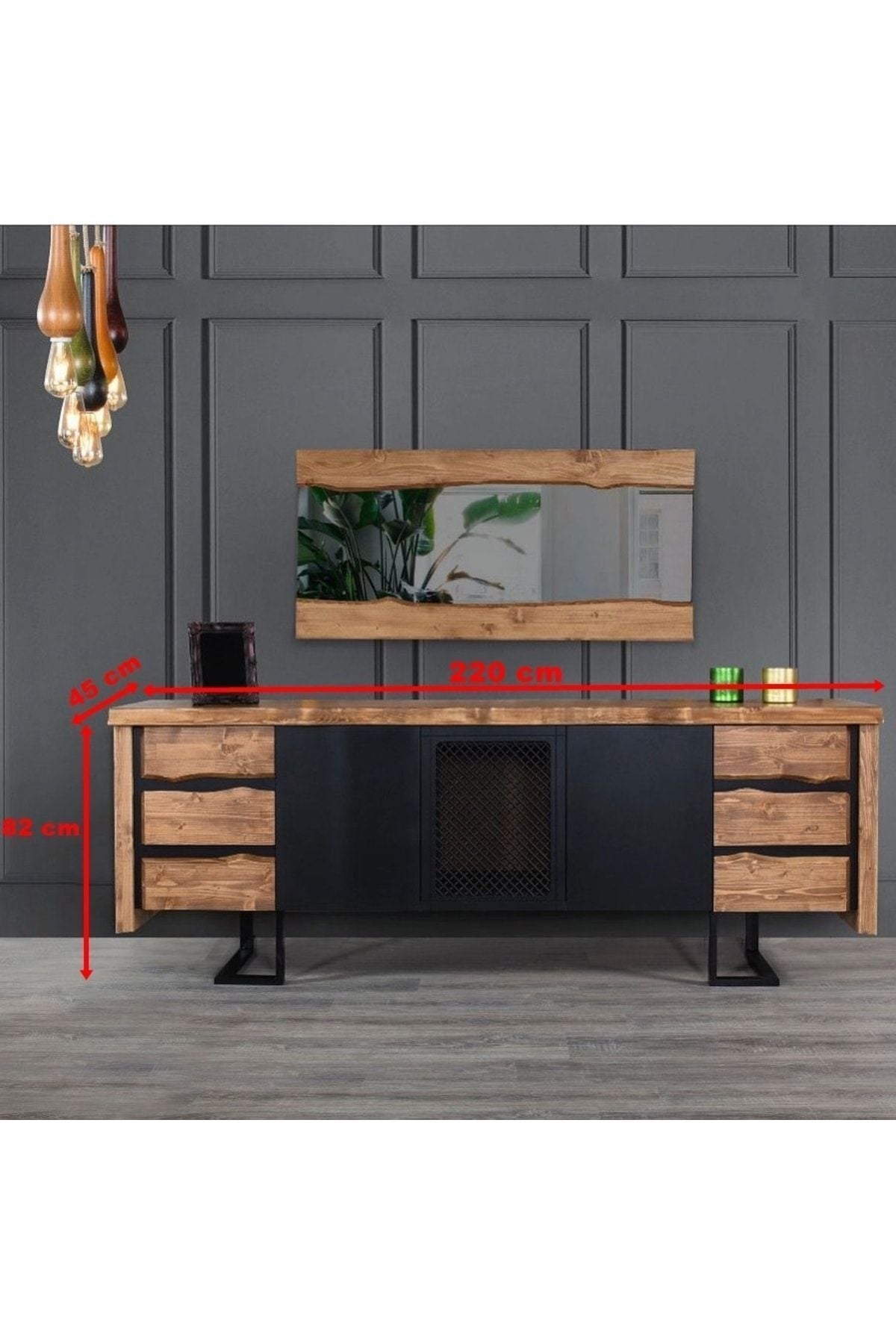 Mustang Konsol Doğal Ladin Ahşap