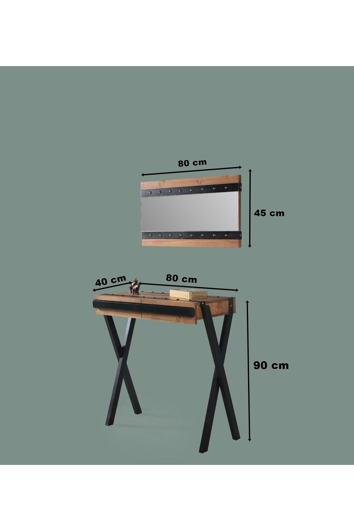 Magnum Dresuar (Aynalı, Çekmeceli, Ahşap Ayaklı)