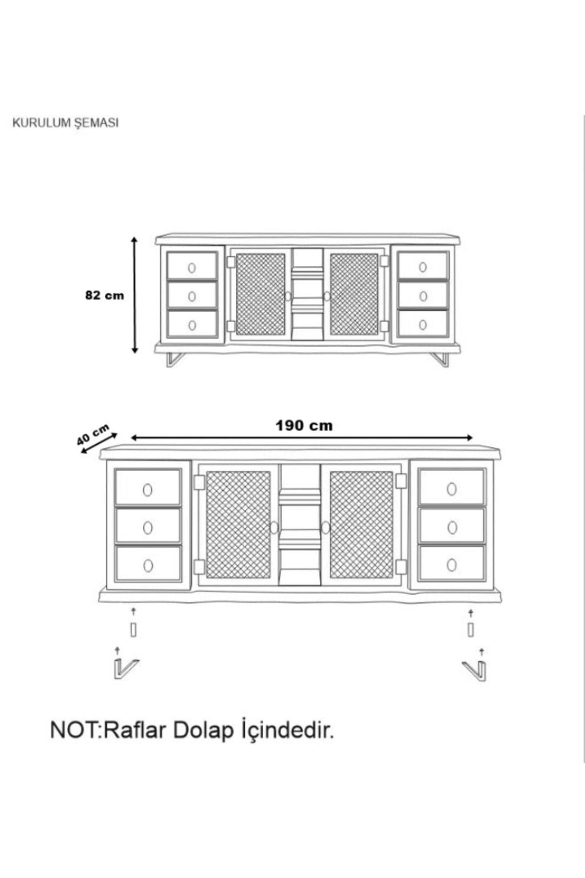 Pronto Konsol Doğal Ladin Ahşap