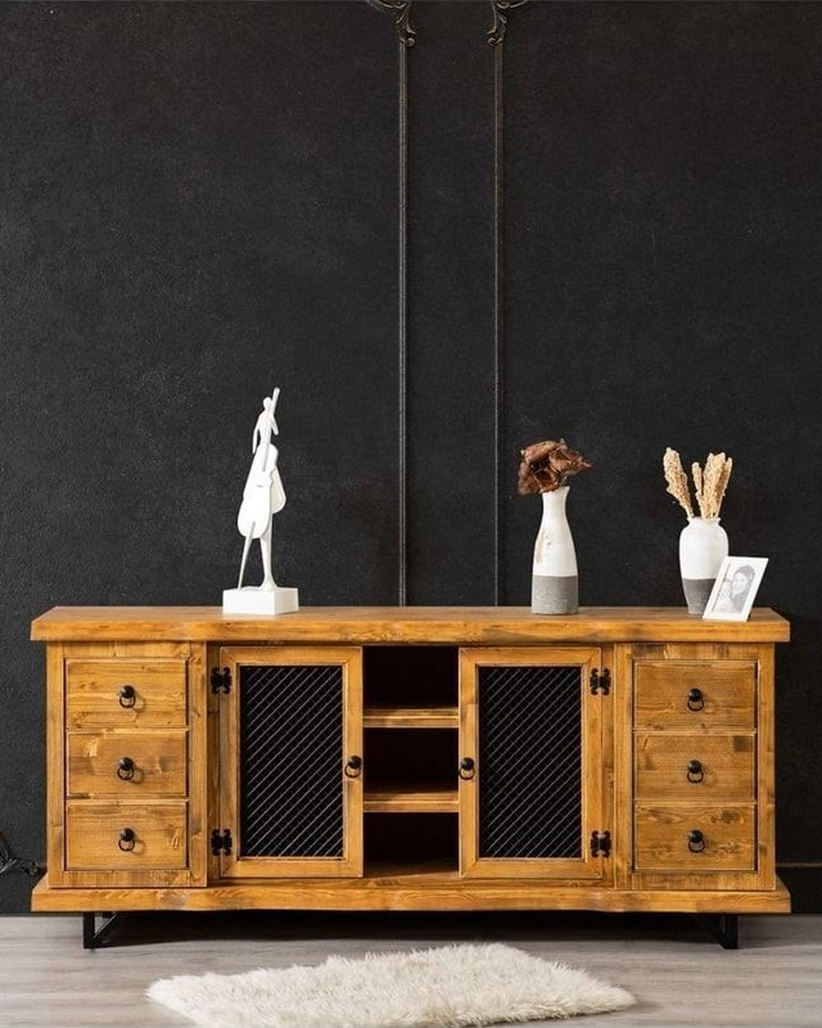 Pronto Konsol Doğal Ladin Ahşap